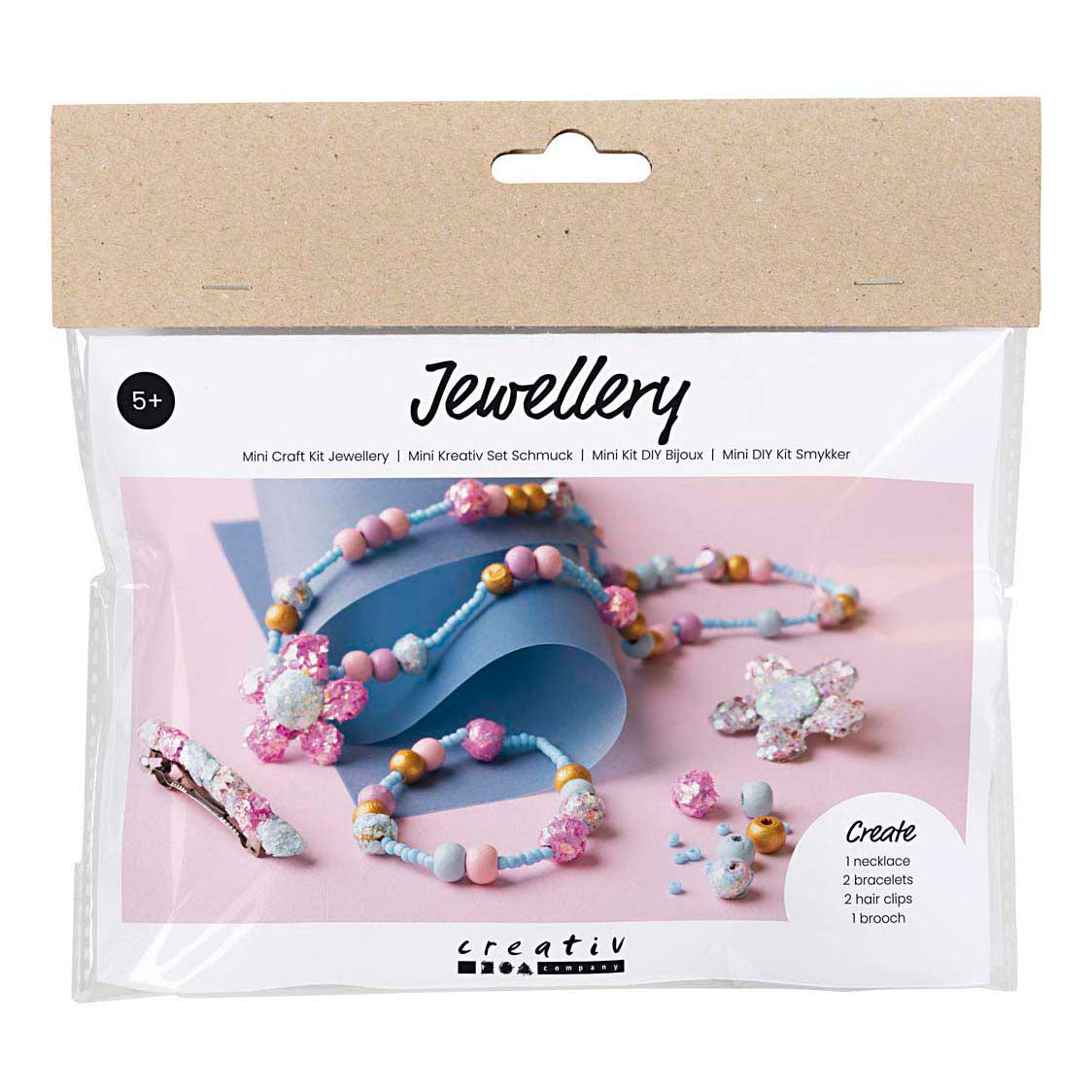 Creativ company mini hobbyset sieraden halsketting armband clips broche