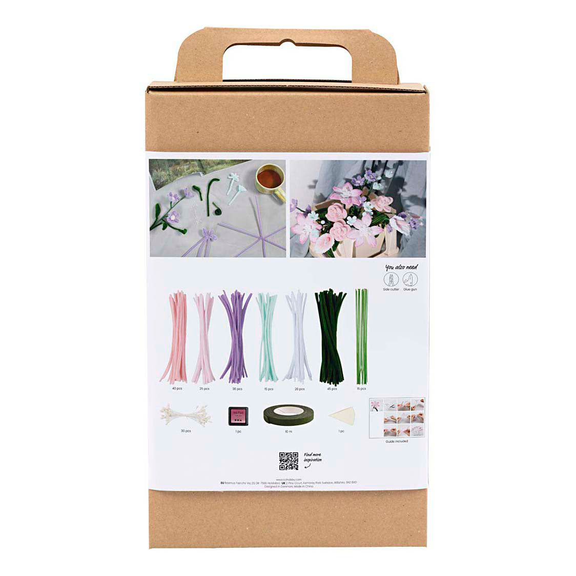 Creativ company http: www.cchobby.nl hobbyset-bloemen-van-chenilledraad-bloemen-pastelkleuren-1-doos
