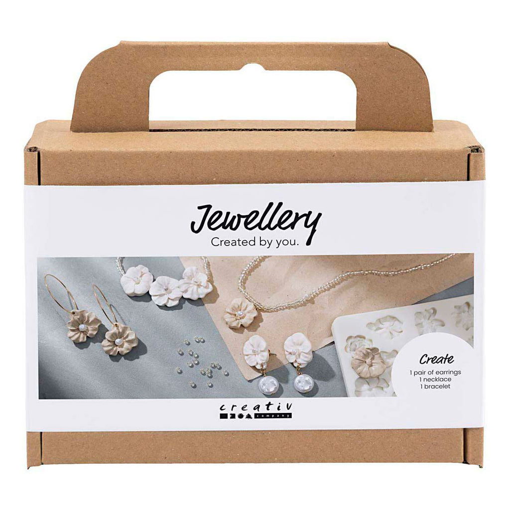 Creativ company mini hobbyset sieraden oorbellen armband en halsketting bloemontwerp