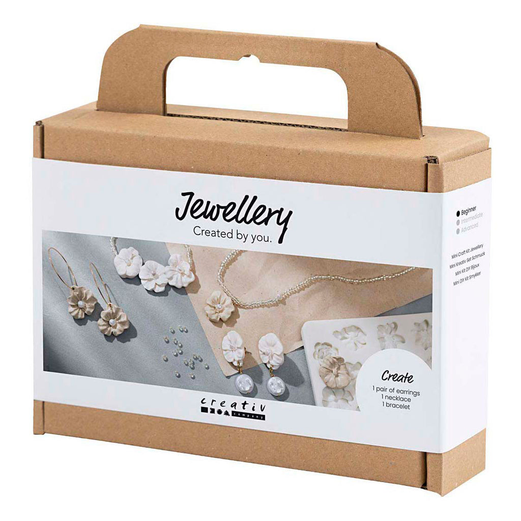 Creativ Company - Creativ Company Https://www.cchobby.nl/mini-hobbyset-sieraden-oorbellen-armband-en-halsketting-met-bloemontwerp-beige-licht-beige-beige-1-doos