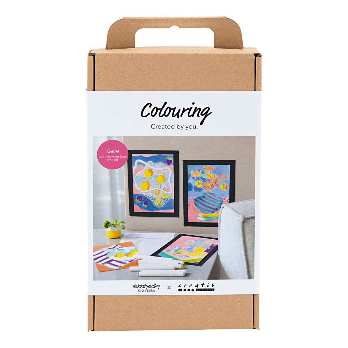 Creativ company hobbyset kleuren schilderen volgens cijfers markeerstiften
