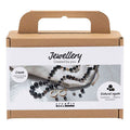Creativ company mini hobbyset sieraden halsketting en oorbellen zwart en wit
