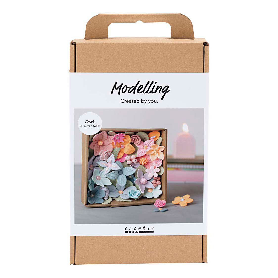 Creativ company hobbyset bloemen boetseren pastelkleuren