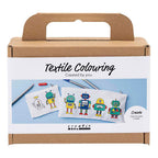 Creativ company mini hobbyset textiel decoreren robot primair kleuren