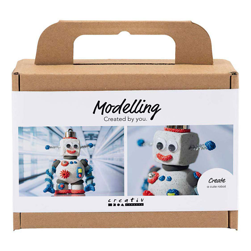 Creativ Company - Creativ Company Mini hobbyset robot boetseren blauw grijs en rood