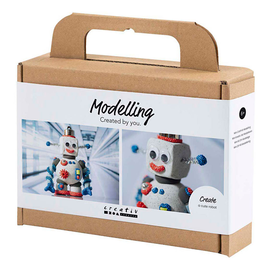 Creativ Company - Creativ Company Https://www.cchobby.nl/mini-hobbyset-boetseren-robot-blauw-grijs-rood-1-doos