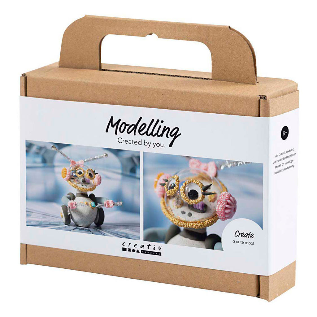 Creativ Company - Creativ Company Https://www.cchobby.nl/mini-hobbyset-boetseren-robot-grijs-roze-1-doos