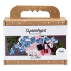 Creativ company mini hobbyset cyanotypie geschenklabels blauw en zilver