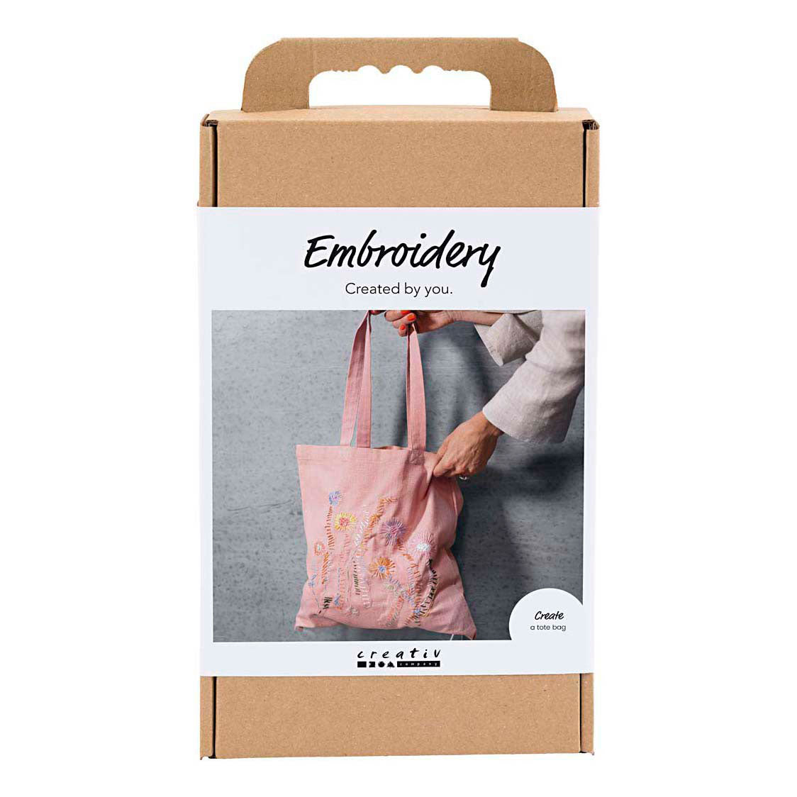 Creativ Company - Creativ Company Hobbyset borduurwerk draagtas lichtroze