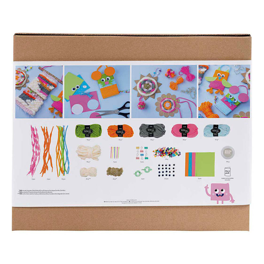 Creativ Company - Creativ Company Https://www.cchobby.nl/groepsset-weven-wandbevestigingen-hangers-uilen-muis-diverse-kleuren-1-doos