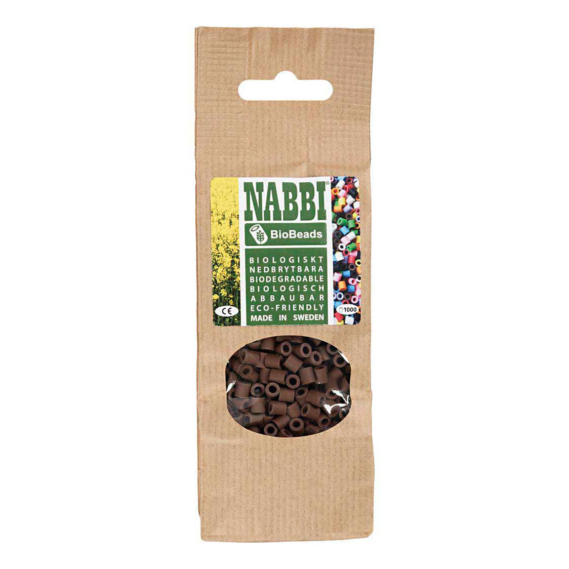 Creativ company nabbi biobeads 5x5mm bruin - 1000st.