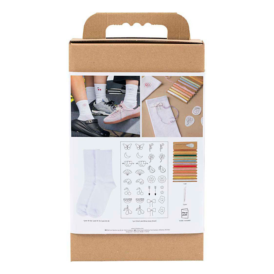 Creativ Company - Creativ Company Https://www.cchobby.nl/hobbyset-borduurwerk-sokken-wit-1-doos