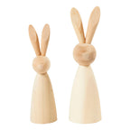 Creativ company houten konijnen 12 en 14cm - 2st.