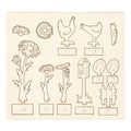 Creativ company diy houten figuren kippen, eieren en bloemen