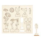 Creativ company diy houten figuren kippen, eieren en bloemen