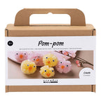 Creativ company mini hobbyset pompom schattige paaskuikens