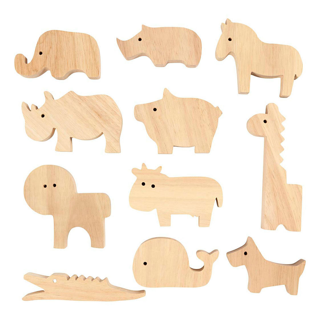 Creativ Company - Creativ Company Https://www.cchobby.nl/houten-dieren-boerderij-en-safari-h-3-14-5-cm-dikte-2-cm-44-stuk-1-doos