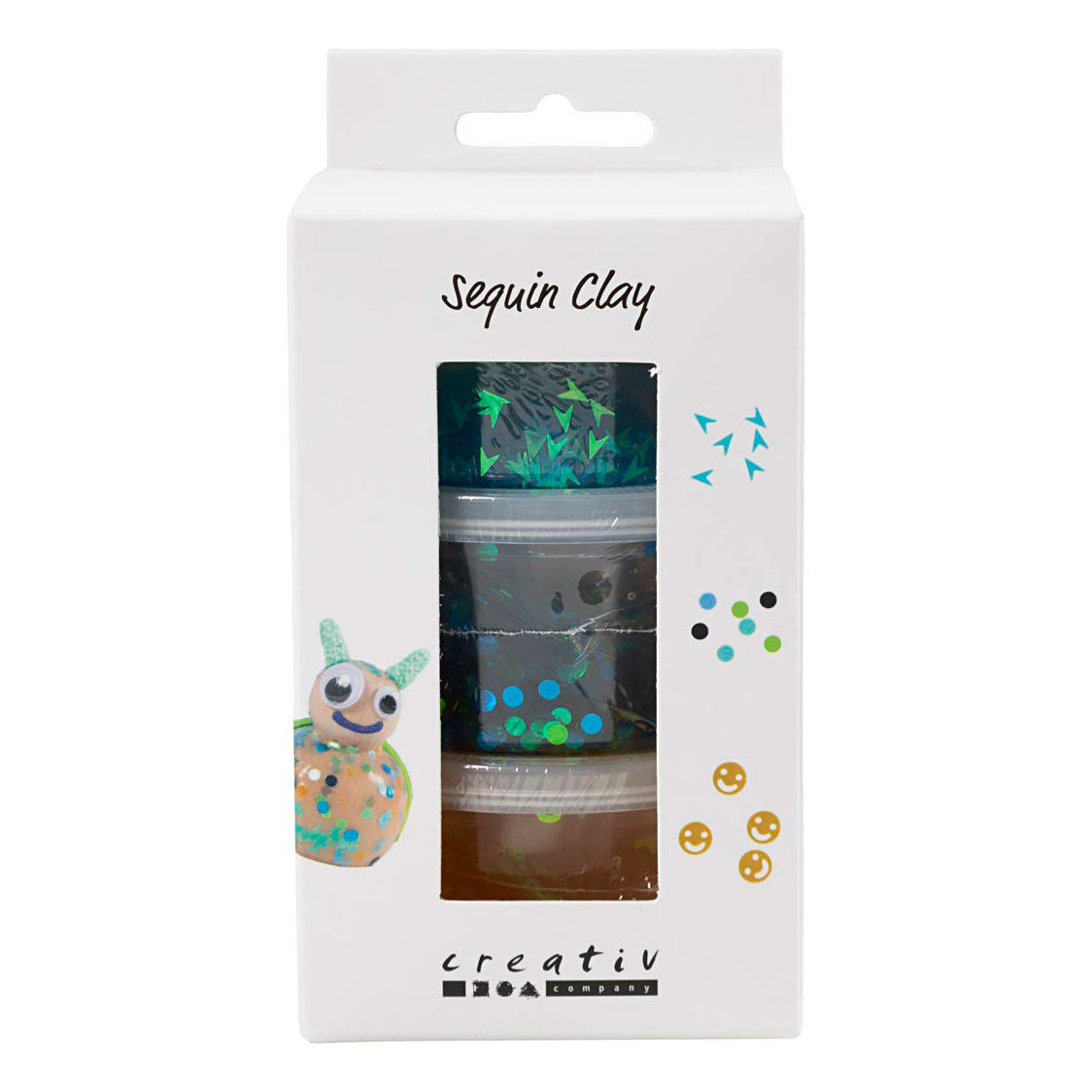 Creativ Company - Creativ Company Sequin clay blauw/groen - 6x60gr.