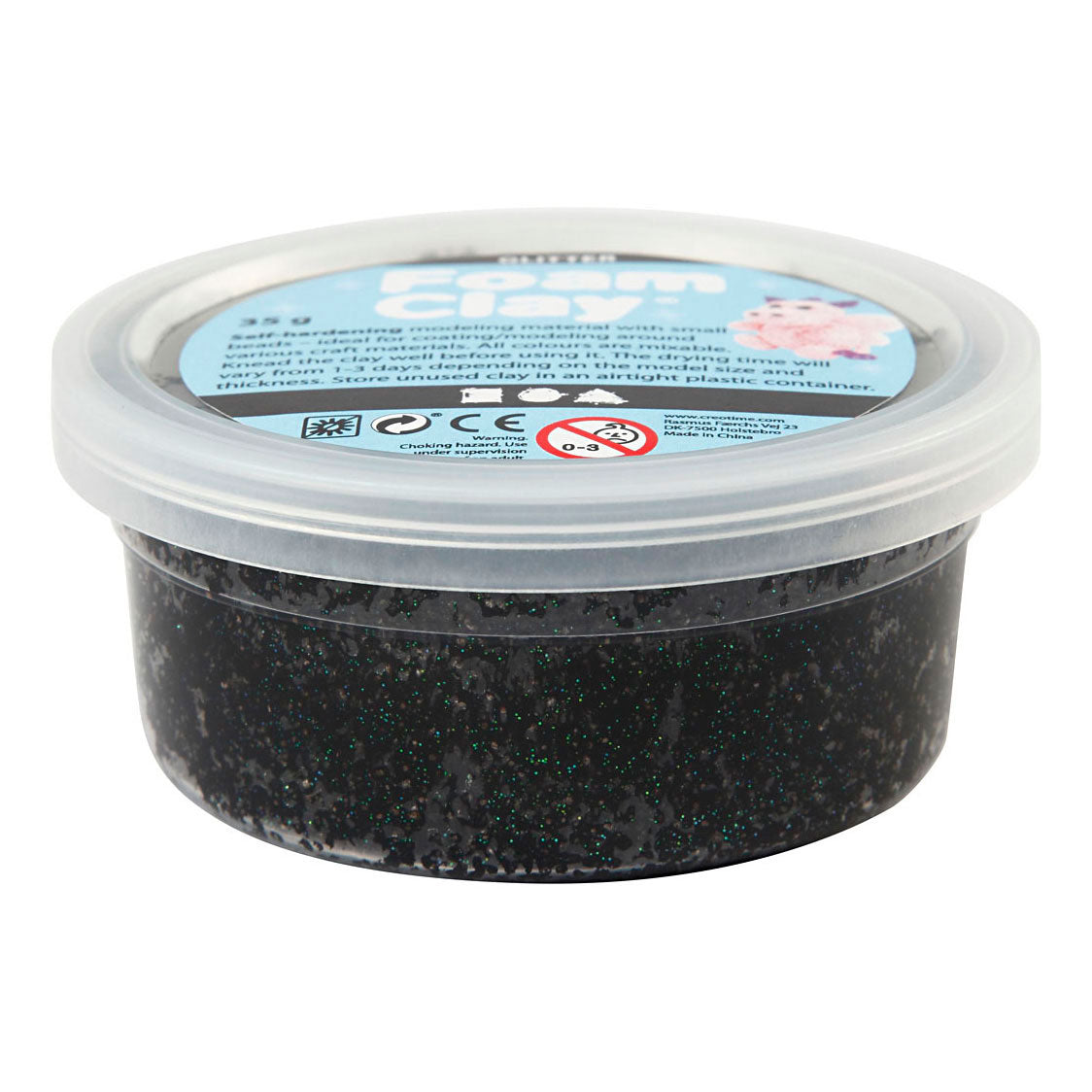 Creativ Company - Creativ Company Https://www.cchobby.nl/foam-clayr-zwart-glitter-35-gr-1-doosje