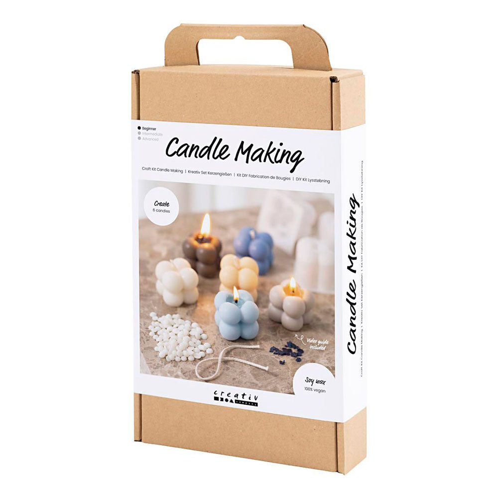 Creativ Company - Creativ Company Https://www.cchobby.nl/hobbyset-kaarsen-maken-bubble-sojakaars-beige-lichtblauw-creme-1-doos