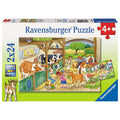 Ravensburger - puzzel vrolijk boerderijleven- 2x24 stukjes - kinderpuzzel