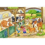 Ravensburger - puzzel vrolijk boerderijleven- 2x24 stukjes - kinderpuzzel