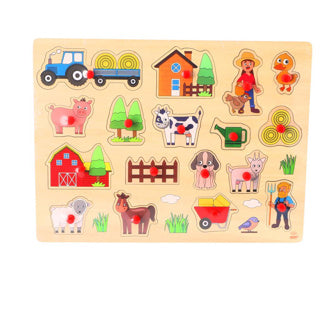 Engelhart noppenpuzzel boerderij xxl - 17st.