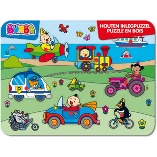 Bumba - Bumba puzzel - houten inlegpuzzel - voertuigen