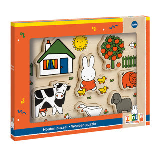 Nijntje - Nijntje houten puzzel vormenpuzzel - educatief speelgoed junior - peuter kleuter - vanaf 1 jaar - bambolino toys cadeau tip