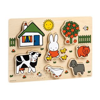 Nijntje - Nijntje houten puzzel vormenpuzzel - educatief speelgoed junior - peuter kleuter - vanaf 1 jaar - bambolino toys cadeau tip