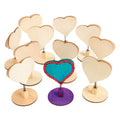 Colorations - versier je houten memoclip hart, 12st.