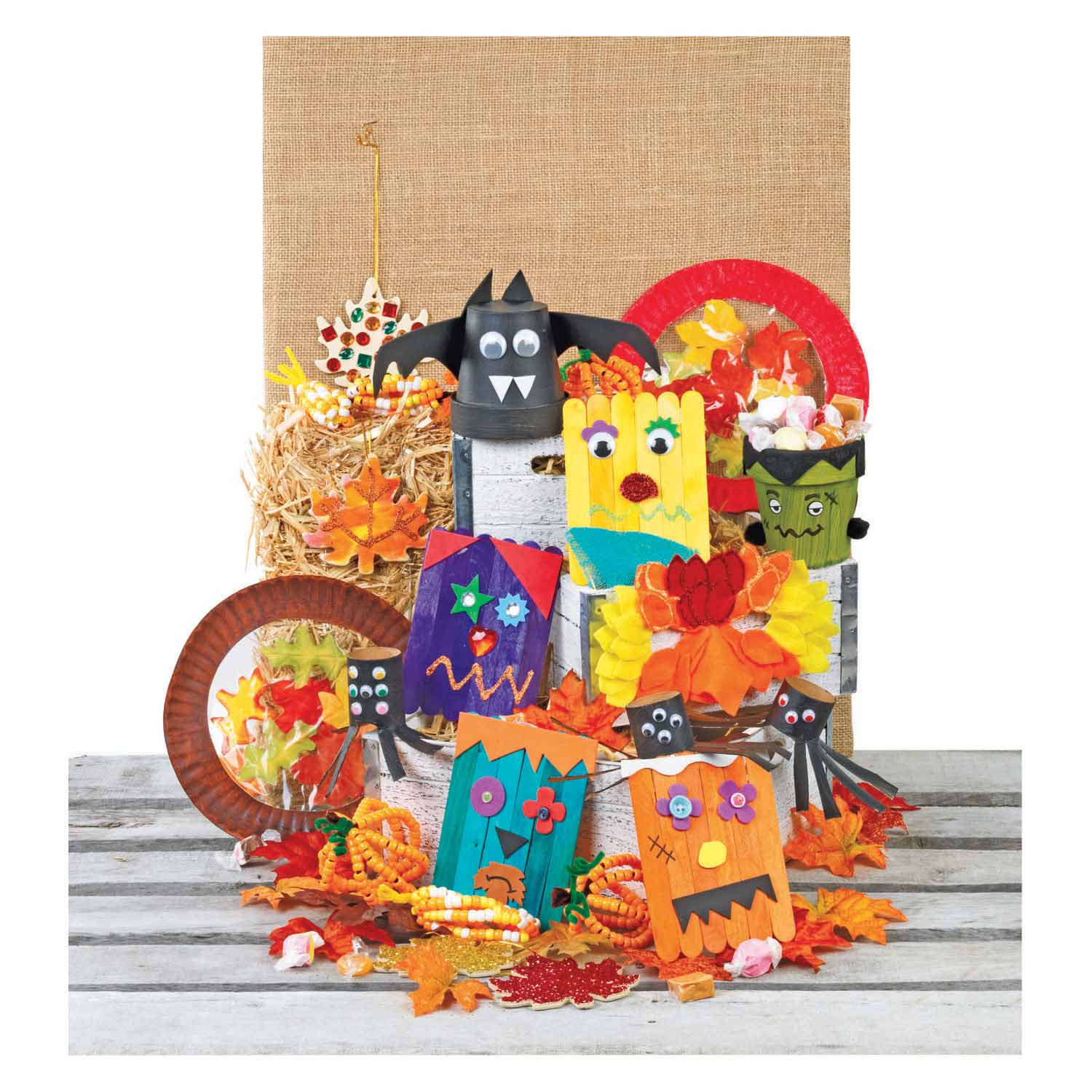 Colorations - versier je eigen bloempotje papier-mache set van 10