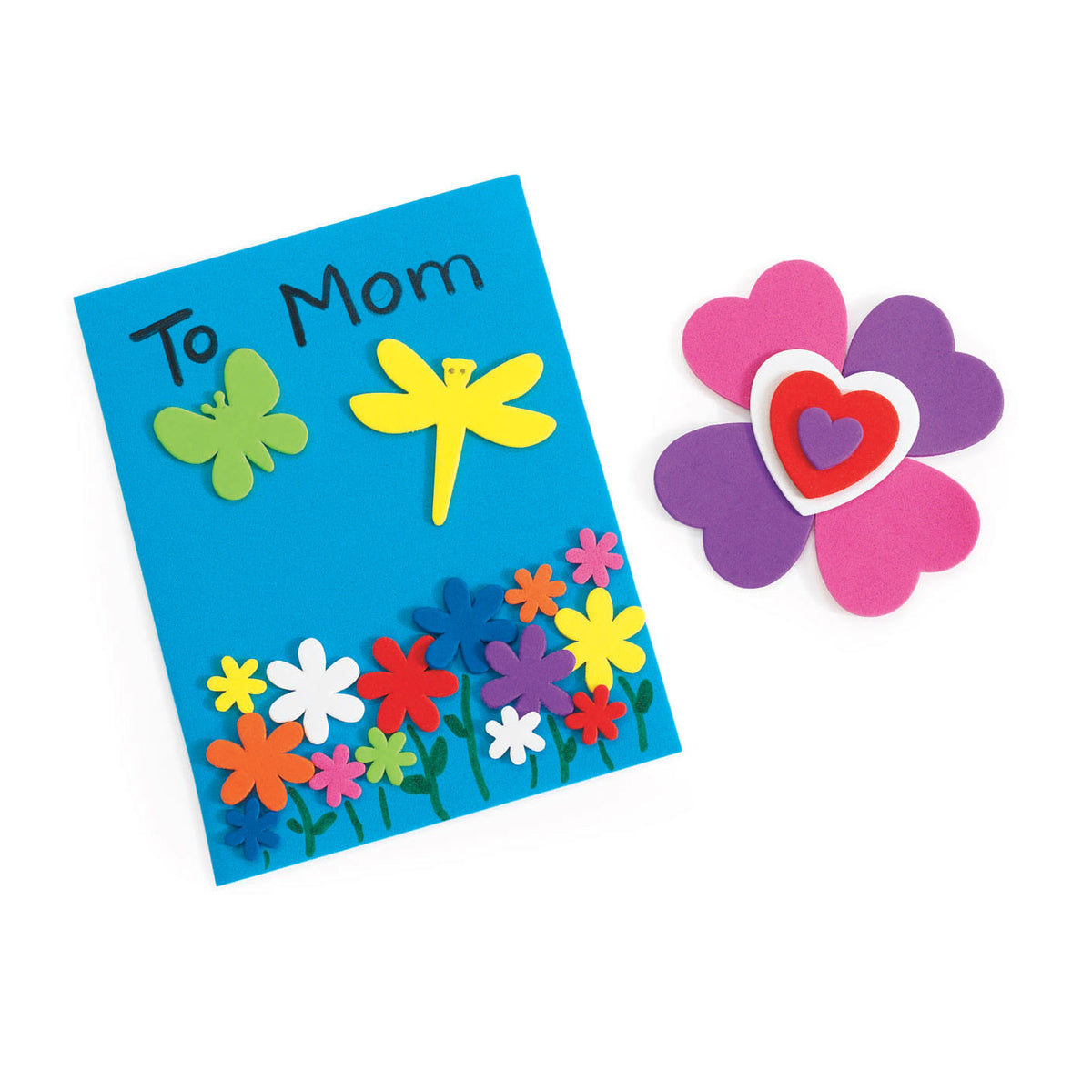 Colorations - bloemen hart en insecten vormen foam 500st.