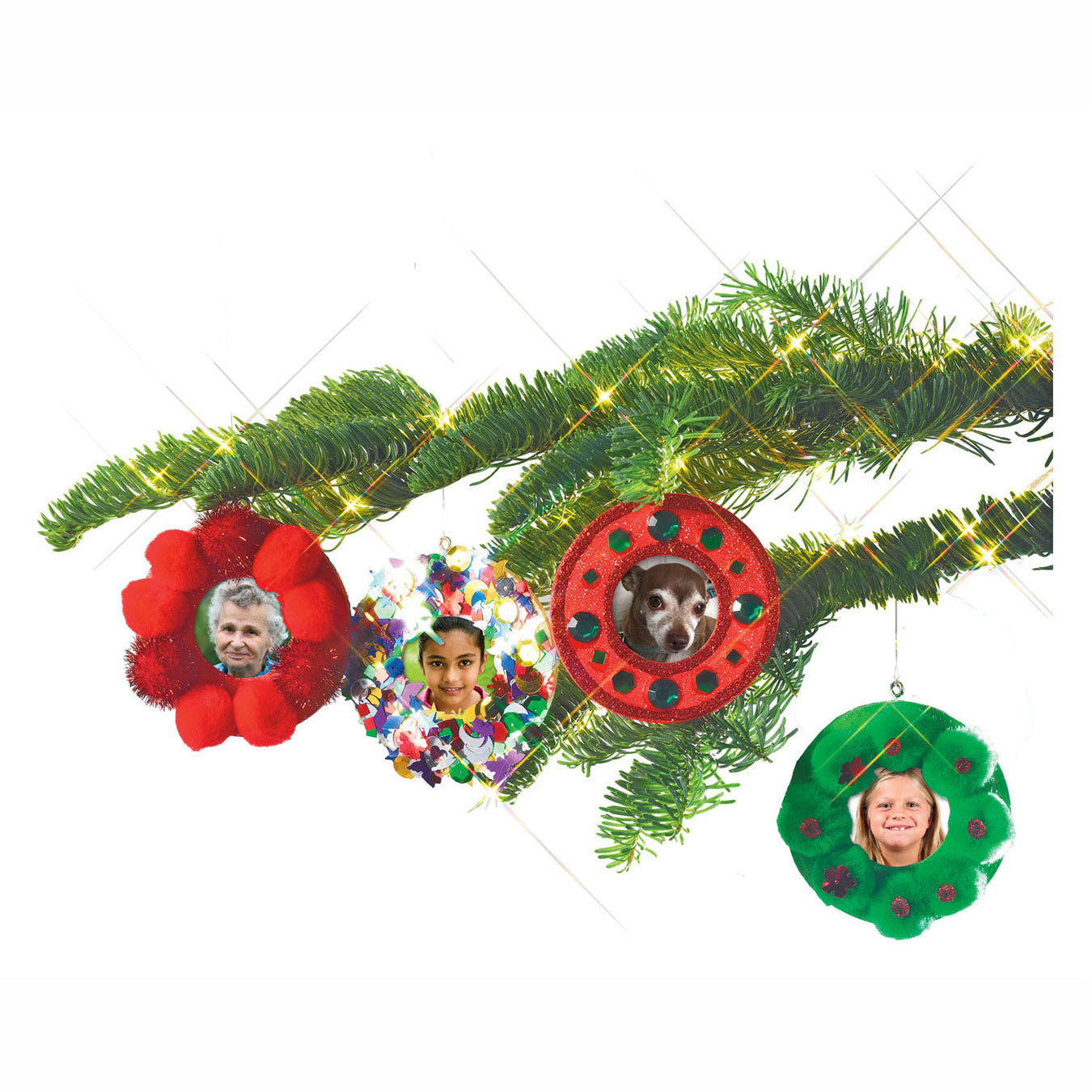 Colorations - Versier je eigen houten fotolijst hanger set van 12 stuks