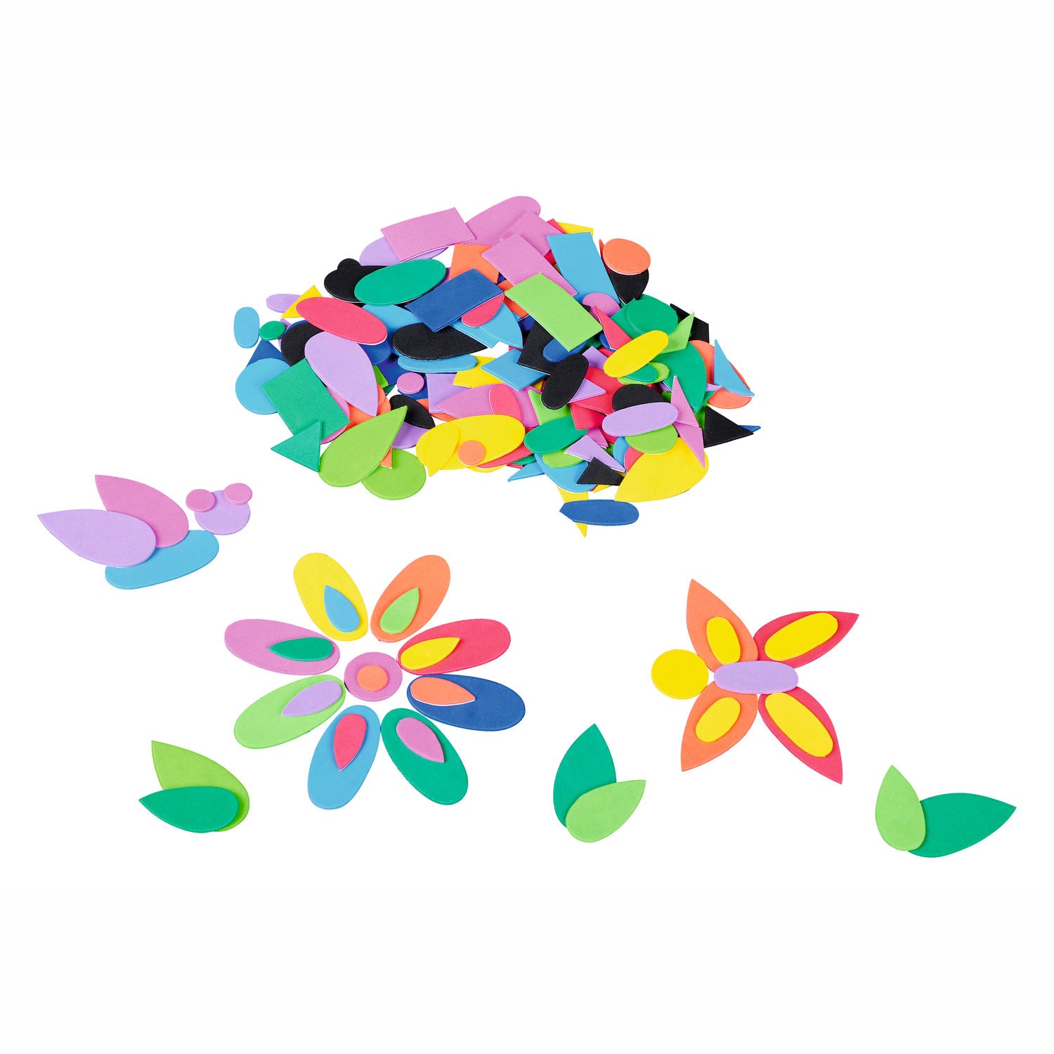 Colorations - zelfklevende foam figuren stickers 1000st.