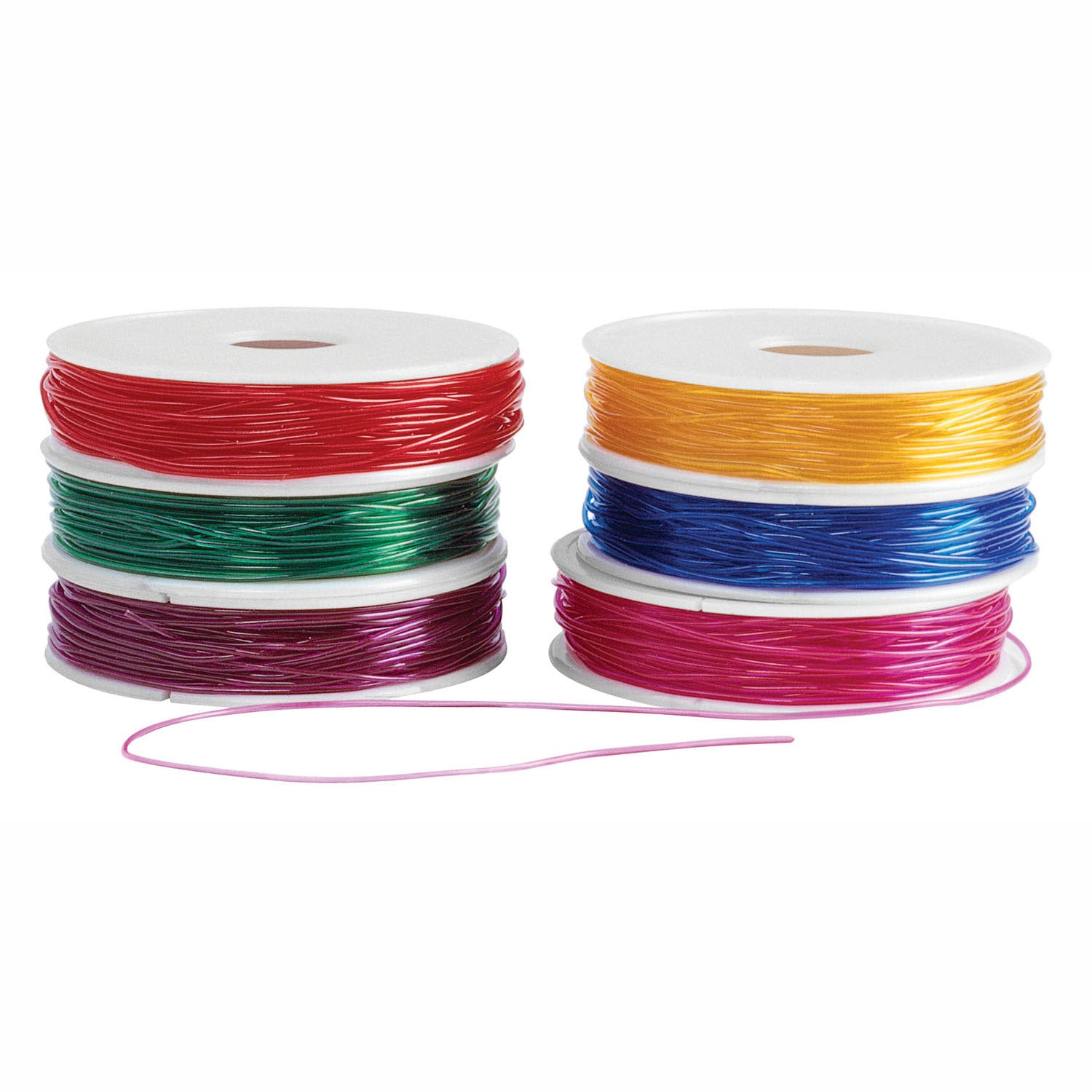 Colorations - kralenkoord stretchbaar gekleurd 6 spoelen 55mtr.