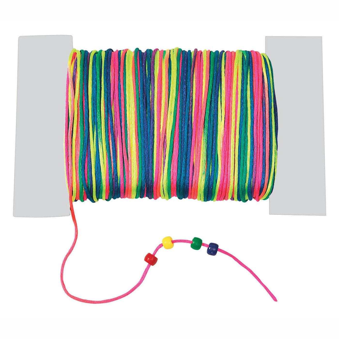 Colorations - satijnen kralenkoord regenboog 91mtr.