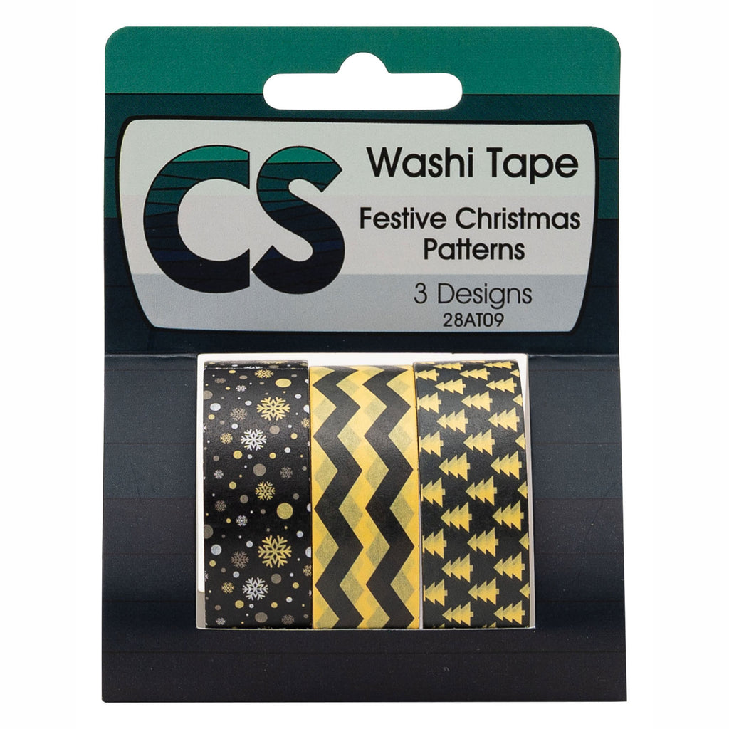 Colorations - Washi Tape Festive Christmas Matchs 3 rouleaux, 5mtr.