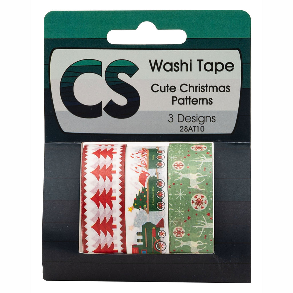 Colorations - washi tape kerst 3 rollen 5mtr.