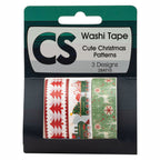 Colorations - washi tape kerst 3 rollen, 5mtr.