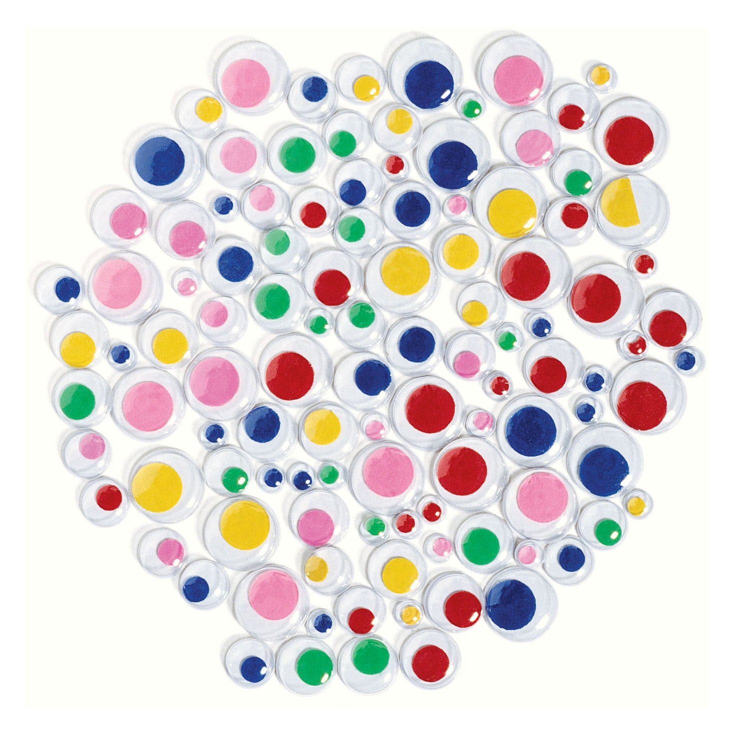 Colorations - zelfklevende gekleurde plakoogjes, 100st.