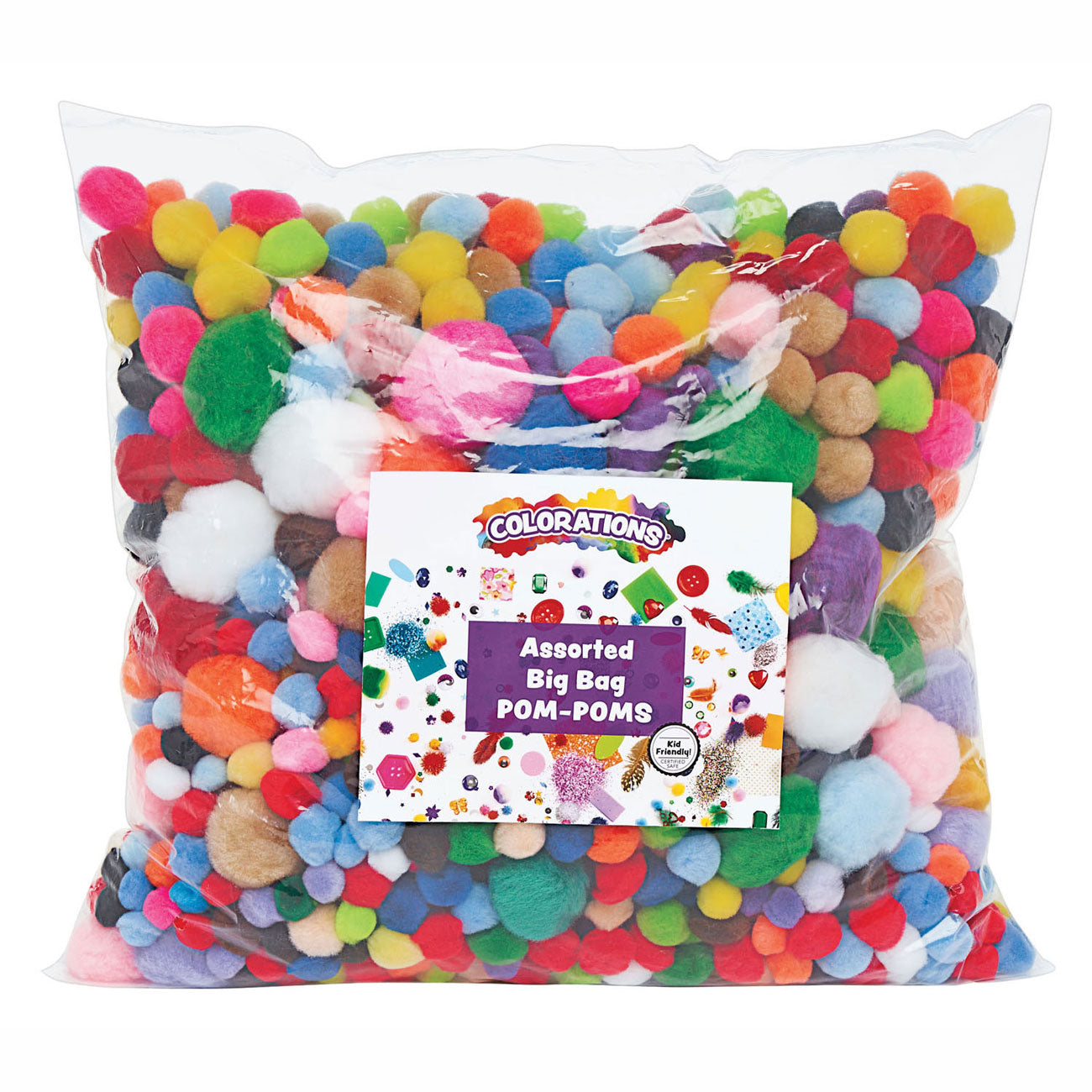 Colorations - zak pompoms 450 gram 1200 stuks