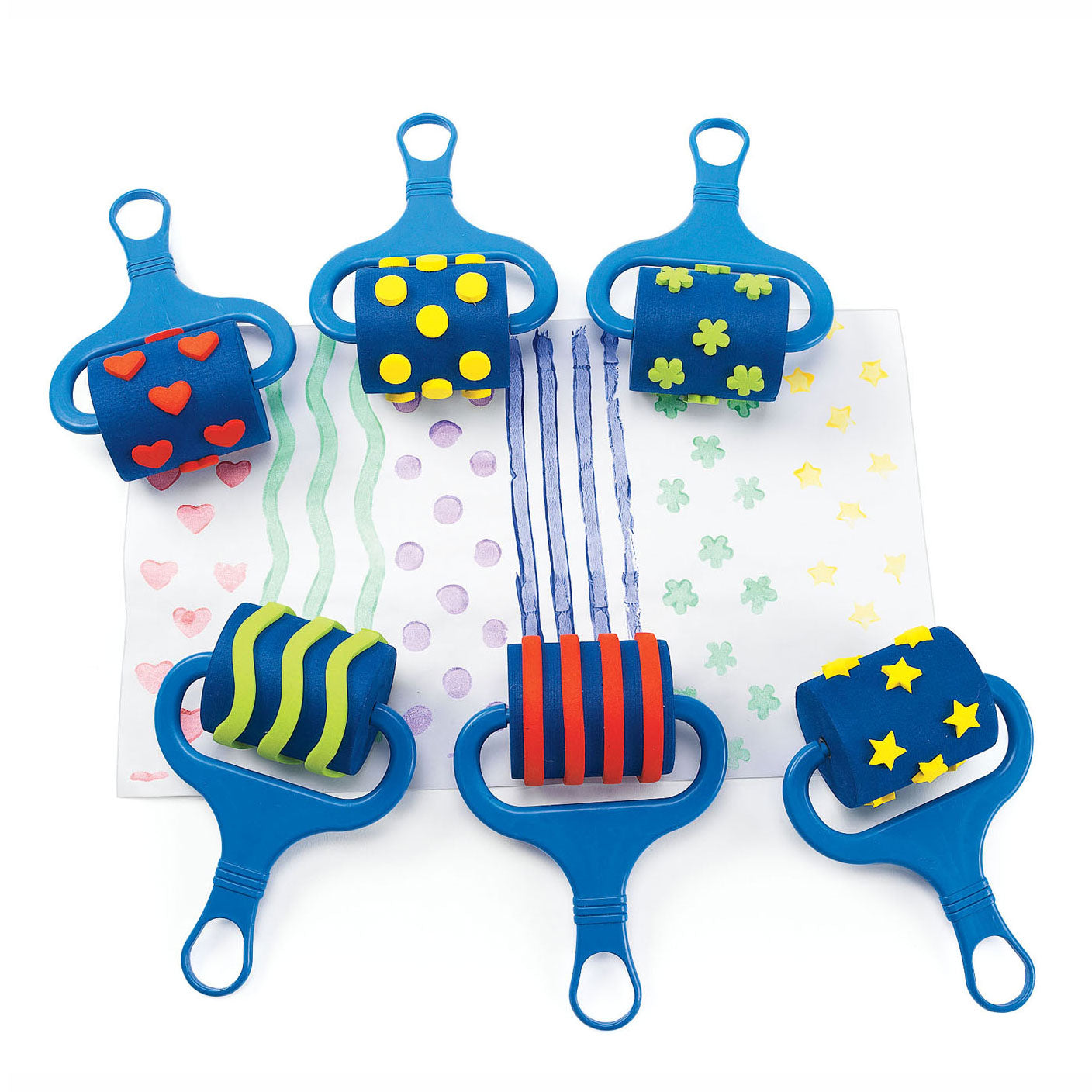 Colorations - verfrollers met patroon set van 6