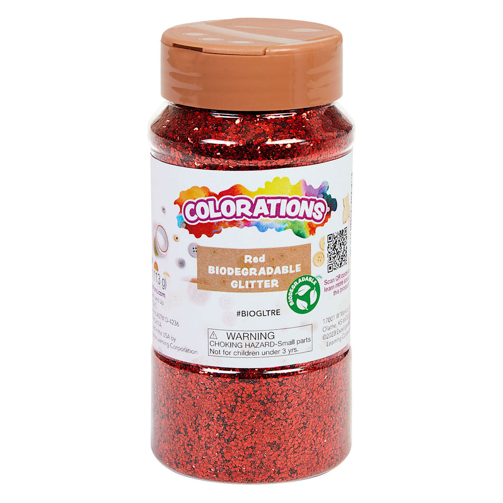Colorations - biologische afbreekbare glitter - rood 113 gram