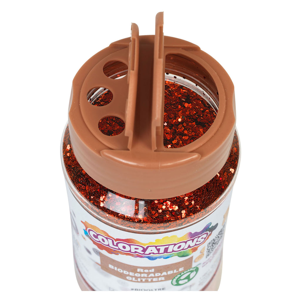 Colorations - biologische afbreekbare glitter - rood 113 gram