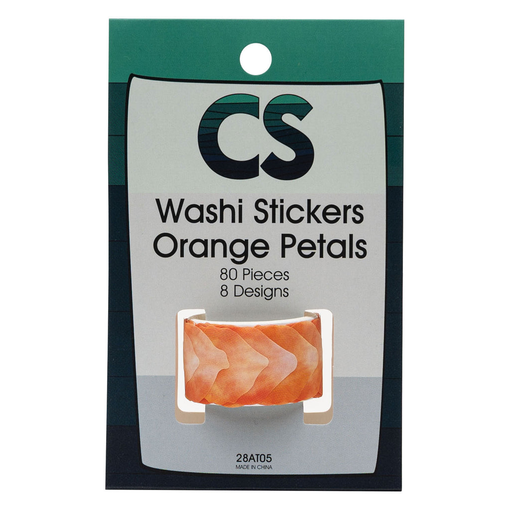 Colorations - washi stickers - oranje bloemblaadjes 80st.