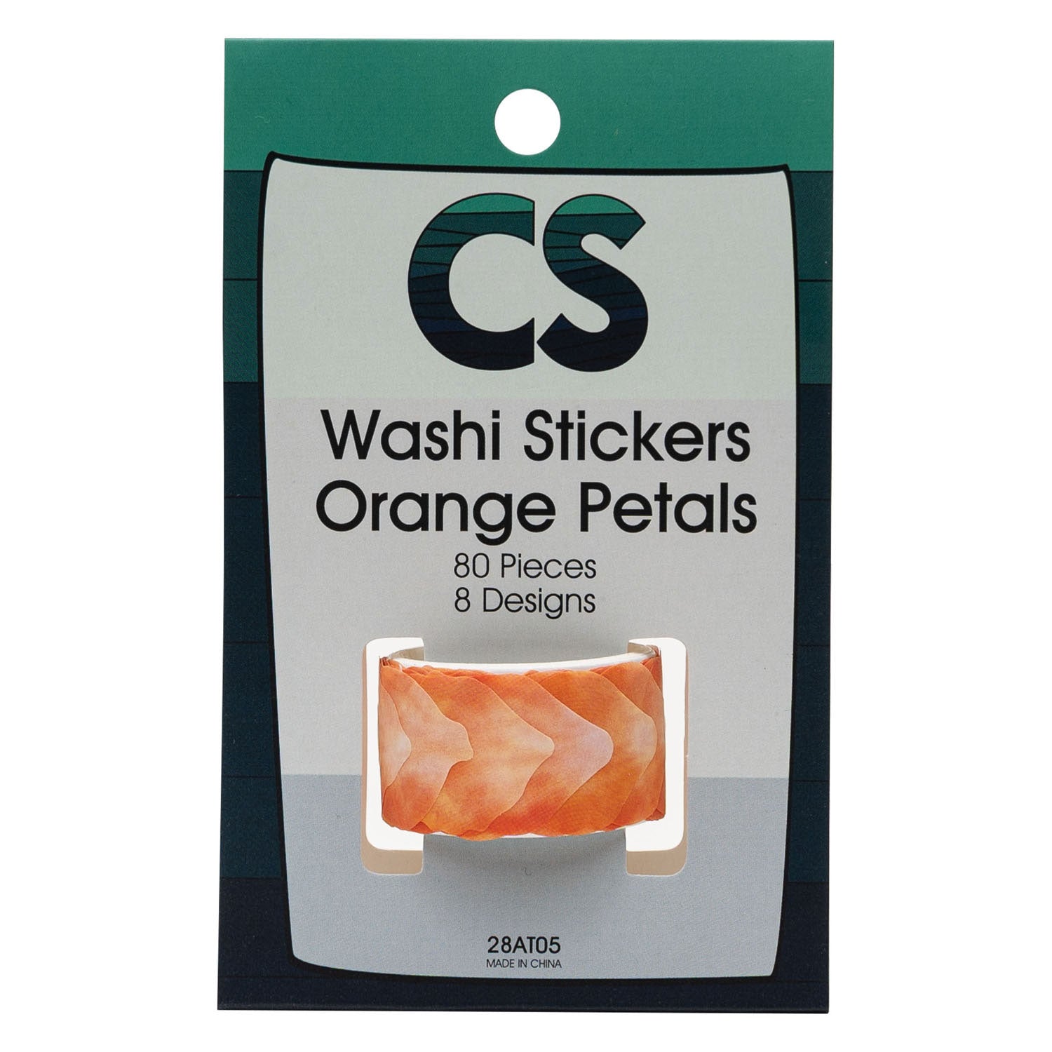 Colorations - washi stickers - oranje bloemblaadjes 80st.