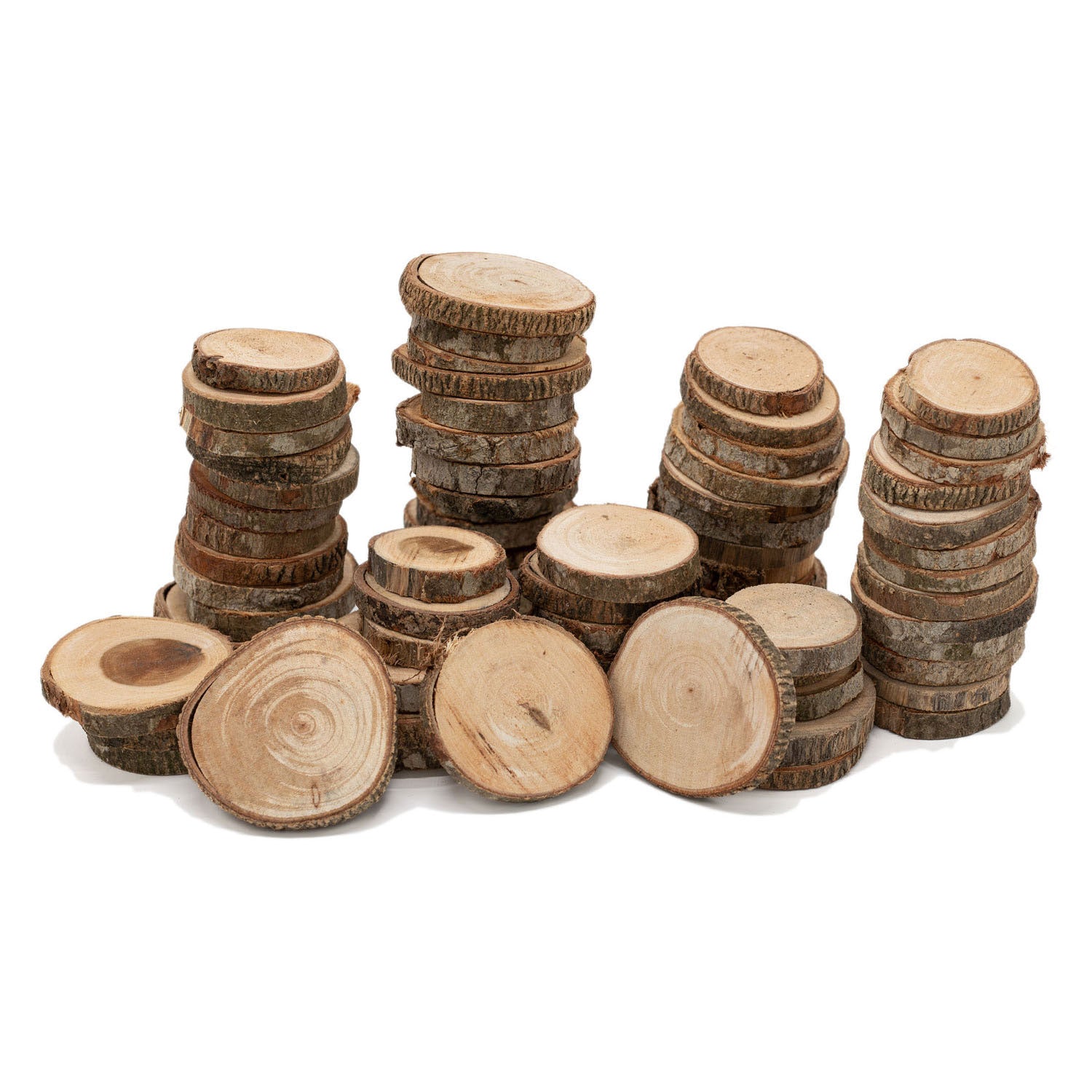 Colorations - onbewerkte houten schijfjes 3-5cm 1kg