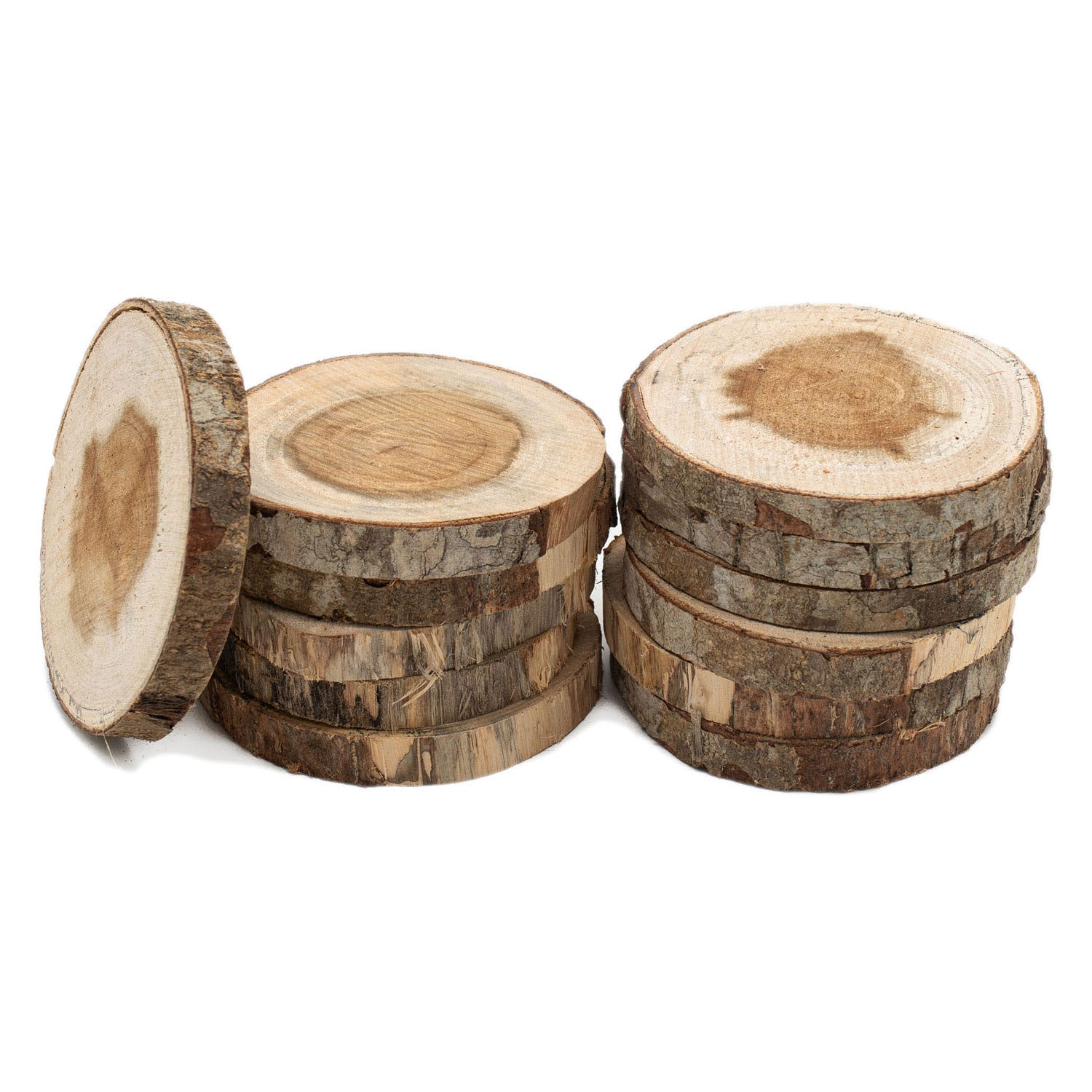 Colorations - onbewerkte houten schijfjes 8-10cm 12 stuks