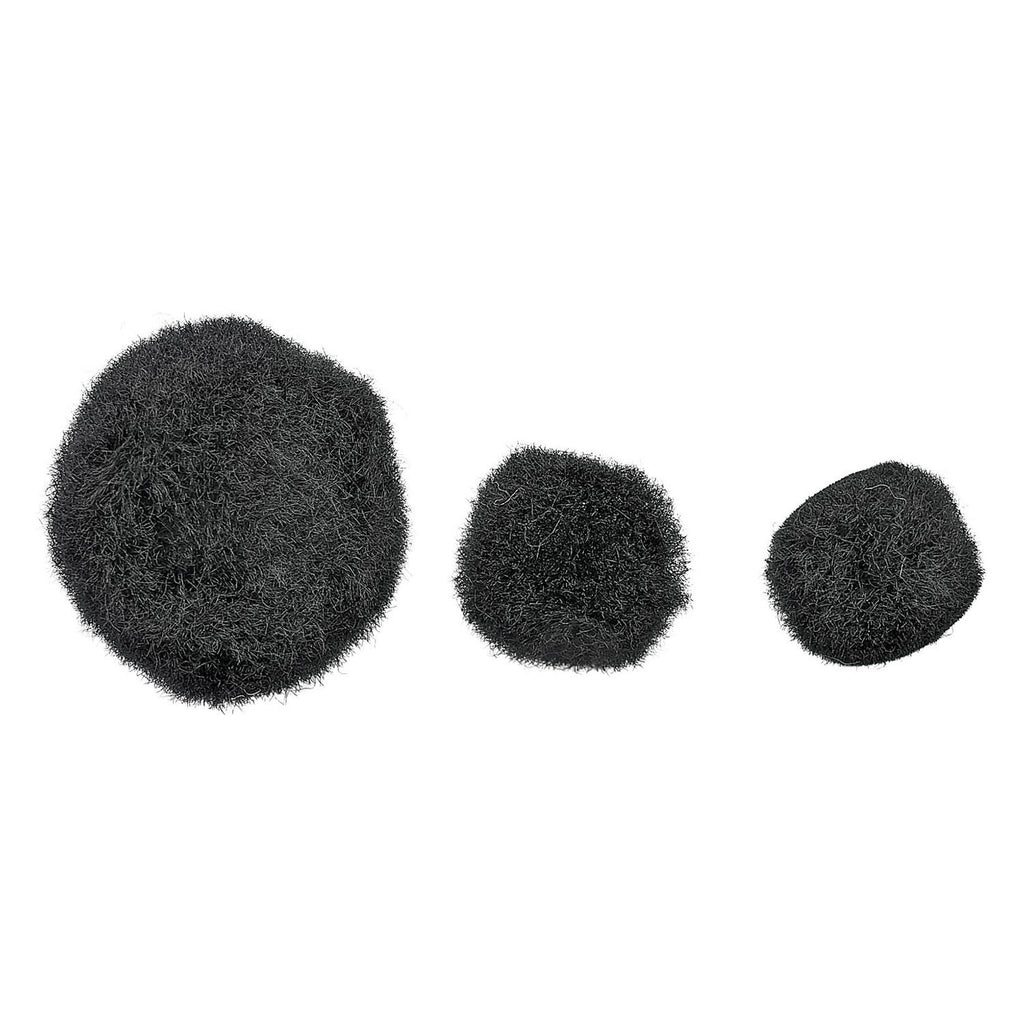Colorations - pom poms zwart, 100st.